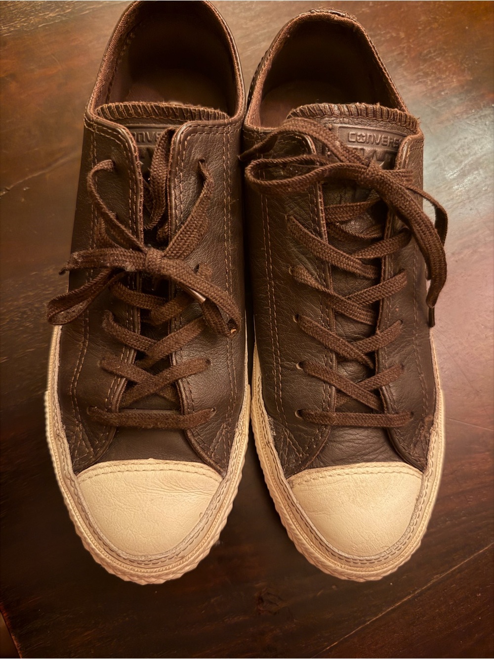 Converse All Star 159382C Brown Leather Low Top Sneakers Women’s 7.5